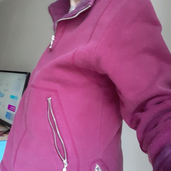 Burgundy 1/4 Zip Sweatshirt Sz PM - Picture 7 of 13